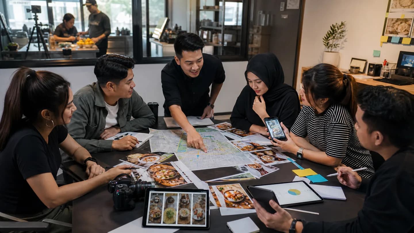 A team planning content, cities and evaluation for 90 days